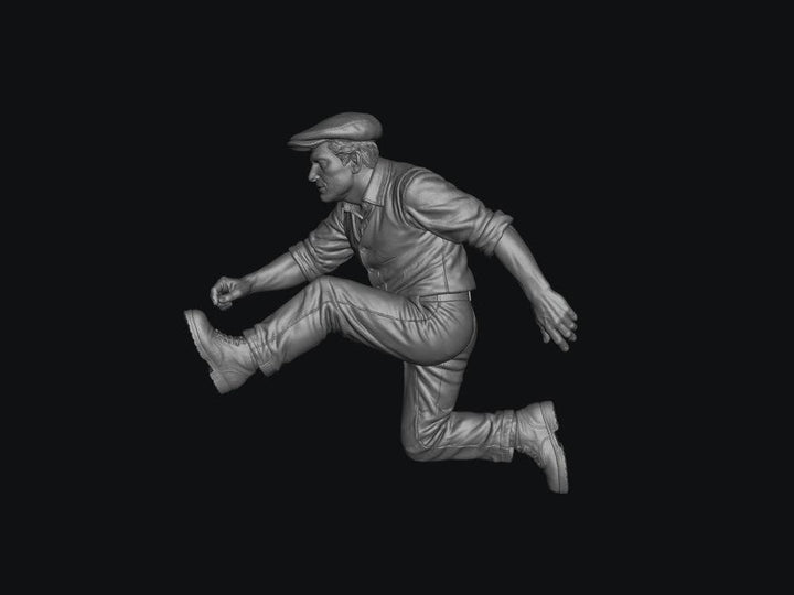 SMF9330 Male Farmer Running and Jumping