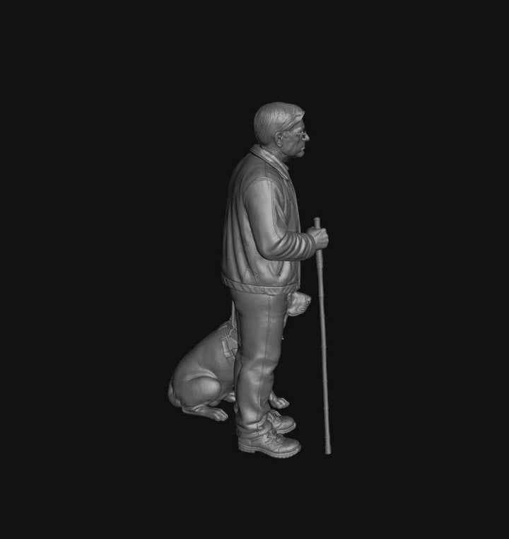 SMF9347 Blind Man and Guide Dog