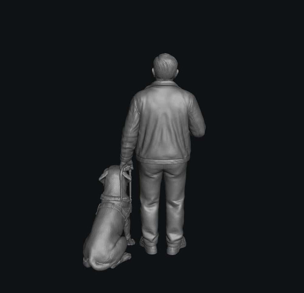 SMF9347 Blind Man and Guide Dog