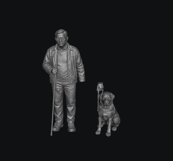 SMF9347 Blind Man and Guide Dog