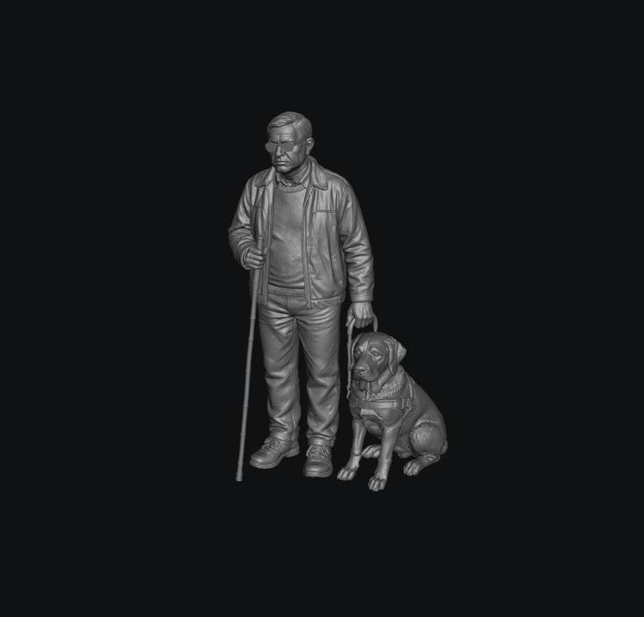 SMF9347 Blind Man and Guide Dog