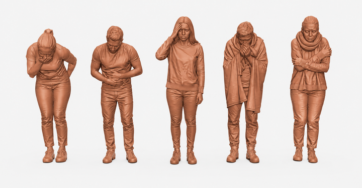 SMF9371 N Scale 1:148 Sick Patients