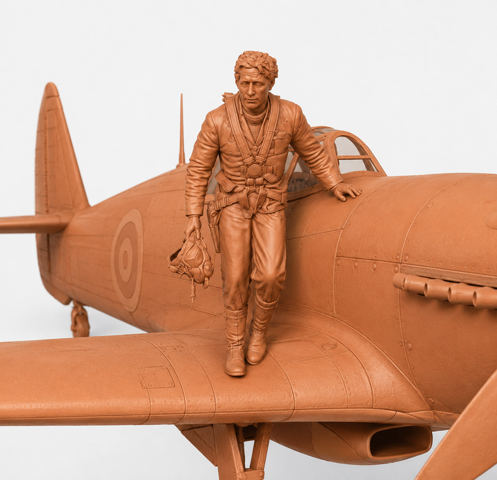 SMF9555 WW2 RAF Pilot Getting off Plane