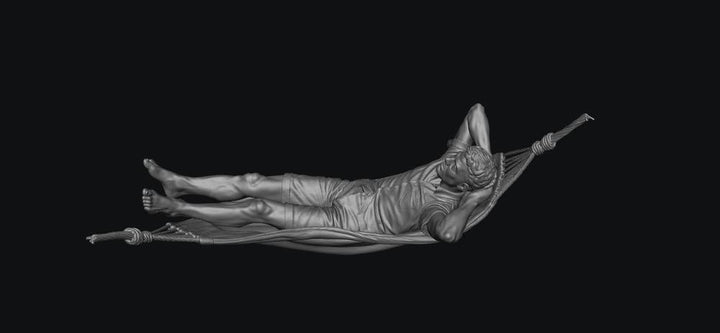 SMF9570 Man Relaxing in a Hammock