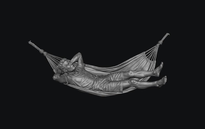 SMF9570 Man Relaxing in a Hammock