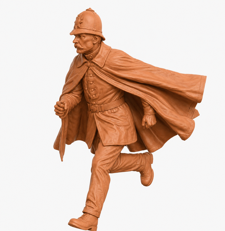SMF9574 Victorian-Edwardian Police Running in Cape