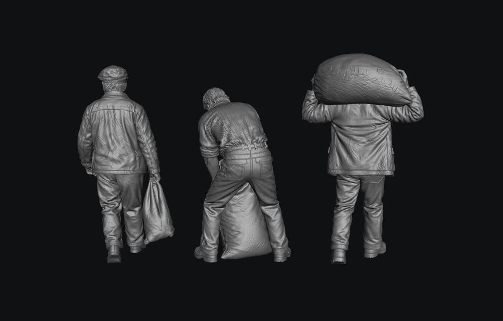 SMF9599 3 Coal Men from the 1970&