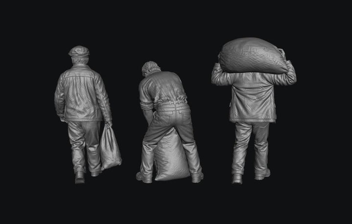 SMF9599 3 Coal Men from the 1970&