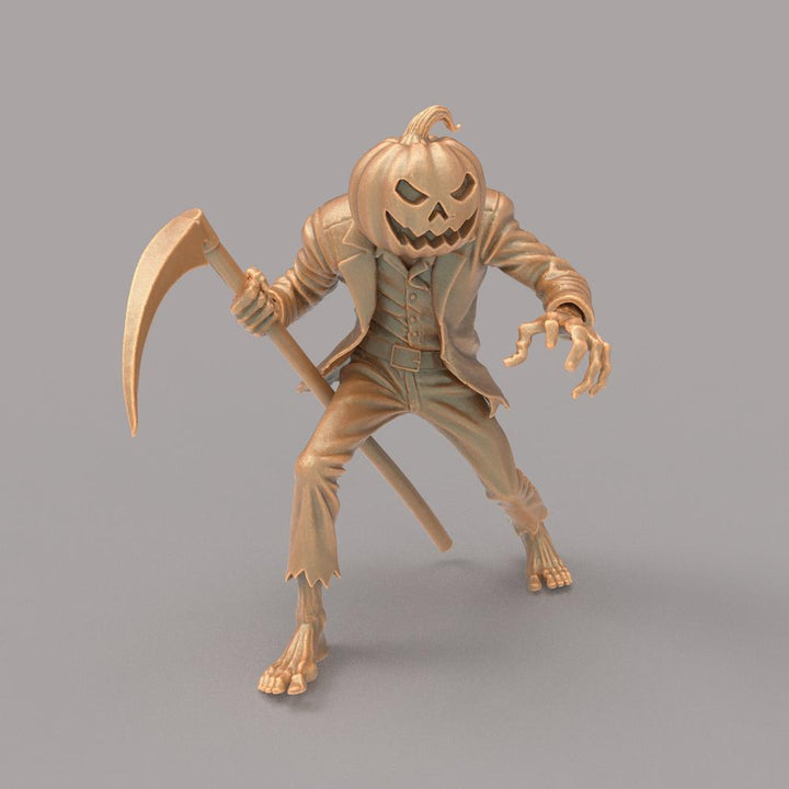 Unpainted terracotta resin miniature of a Jack O&