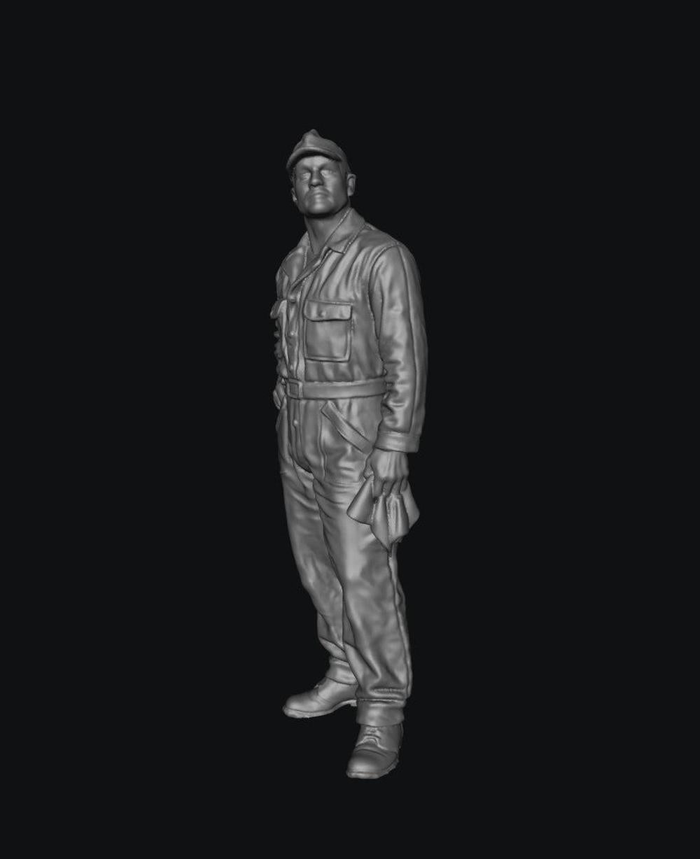 SW8244 WW2 Allied Air Force Ground Crew Looking Up