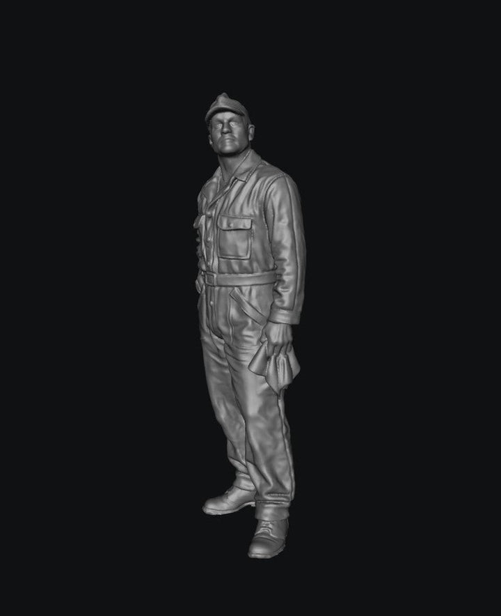 SW8244 WW2 Allied Air Force Ground Crew Looking Up