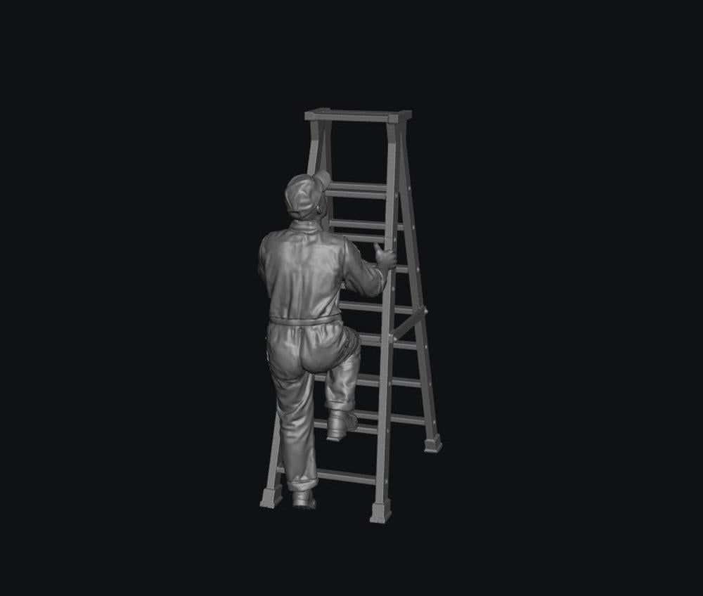 SW9283 WW2 Allied Ground Crew - Climbing Ladder