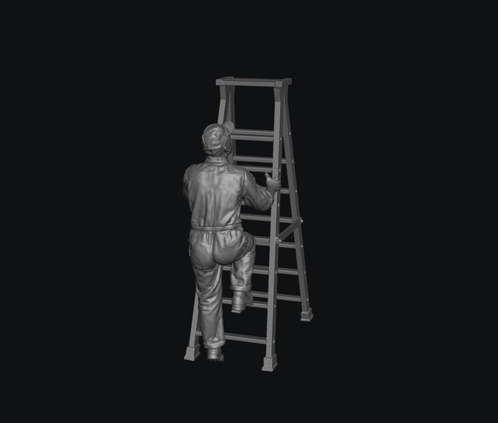 SW9283 WW2 Allied Ground Crew - Climbing Ladder