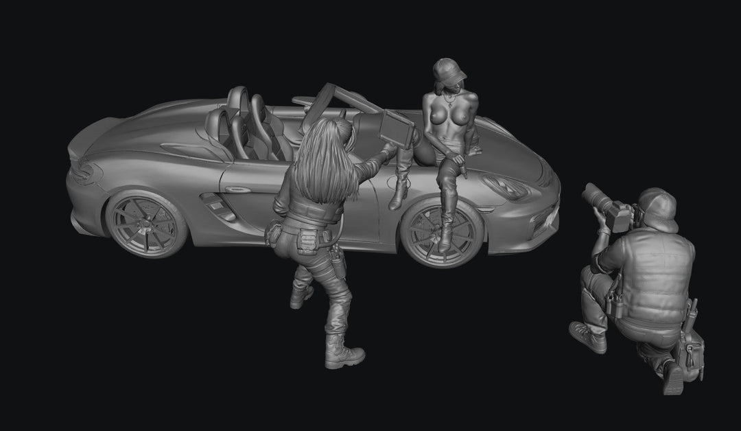 Painted- 013 - Story Scene - 718 Spyder Centerfold - The Cover Shoot Scene