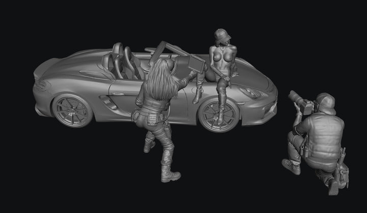 Painted- 013 - Story Scene - 718 Spyder Centerfold - The Cover Shoot Scene