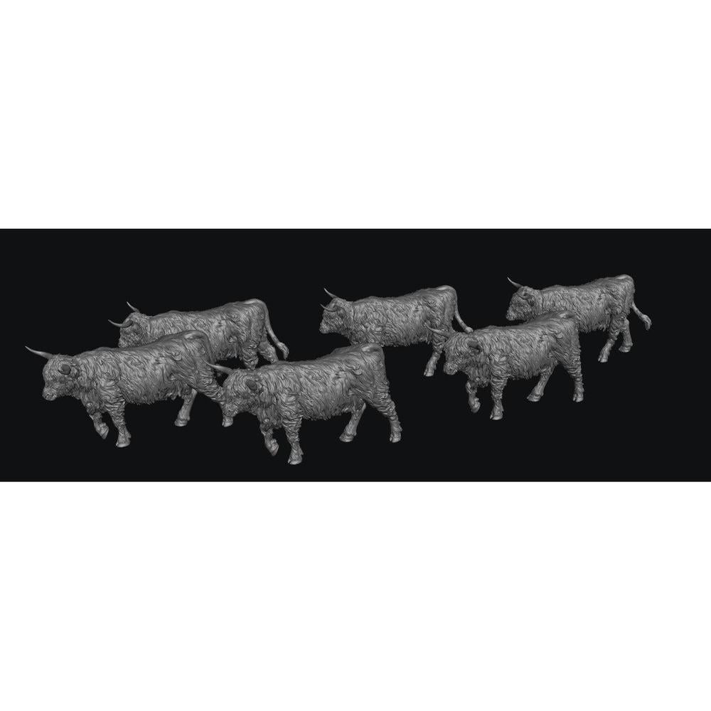 SWF002 Highland Cows Walking x 6