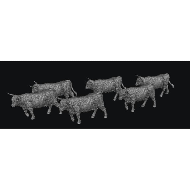 SWF002 Highland Cows Walking x 6