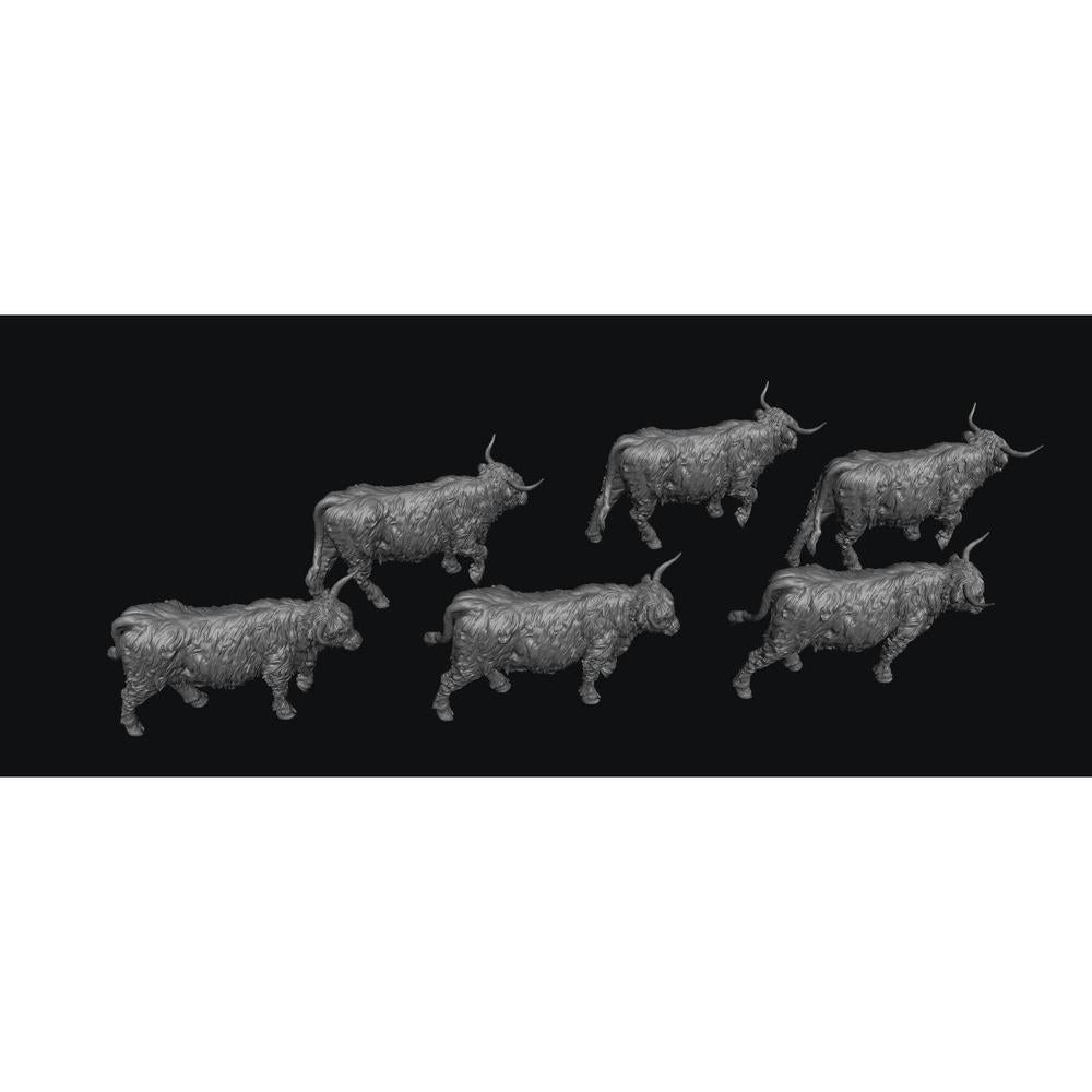 SWF002 Highland Cows Walking x 6