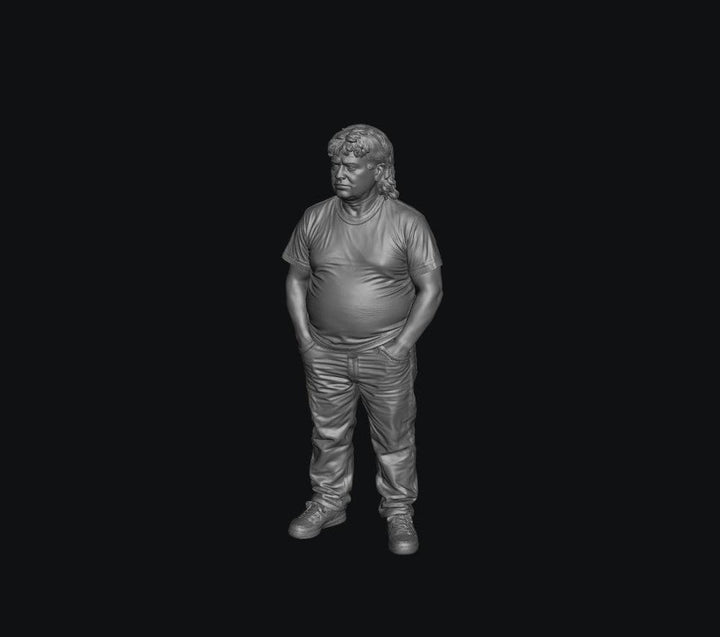 SW2218 Man with Mullet Hair Cut - Casual clothes