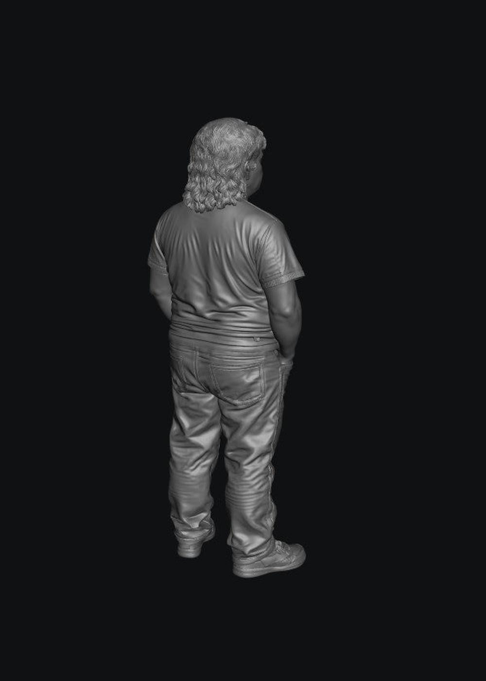 SW2218 Man with Mullet Hair Cut - Casual clothes