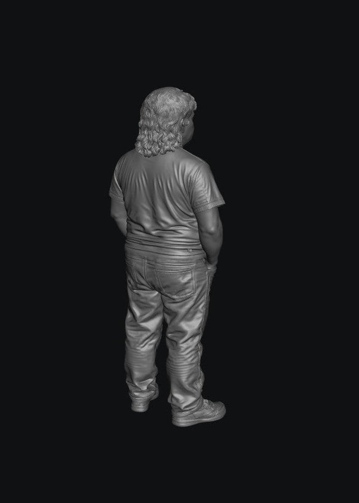 SW2218 Man with Mullet Hair Cut - Casual clothes