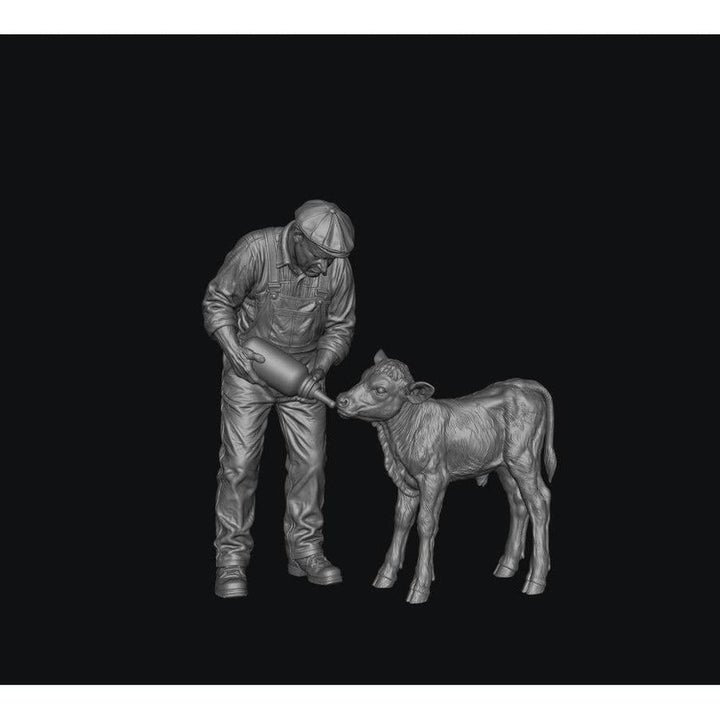 SW9508 Farmer feeding Young Calf