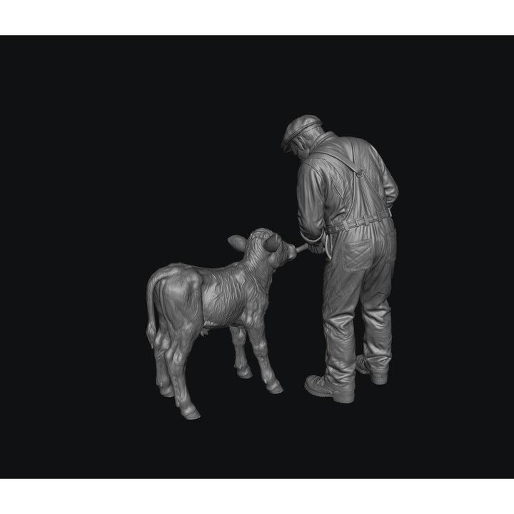 SW9508 Farmer feeding Young Calf