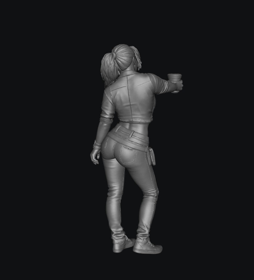 Painted-022 Good Times at the Bar/Pub 1 - Bartender 3 - Experienced Female Bartender