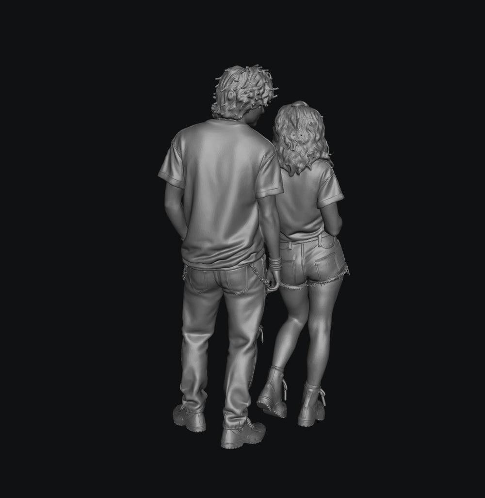 WOSC023 Bar/Pub 2 - Queue Guest 3 - The Metal Couple TT 1:120 Scale