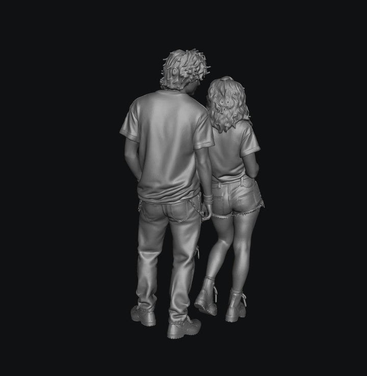 WOSC023 Bar/Pub 2 - Queue Guest 3 - The Metal Couple TT 1:120 Scale