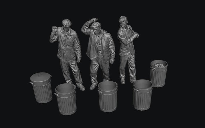SW9527 1940 - 1970 Bin Men x 3