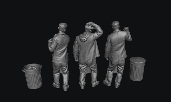 SW9527 1940 - 1970 Bin Men x 3