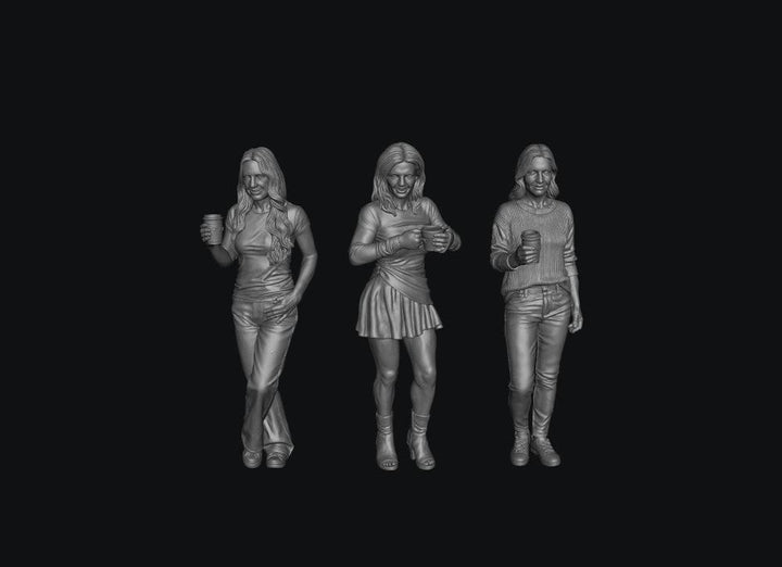 SW9534 3 Girls with Coffee TT 1:120 Scale
