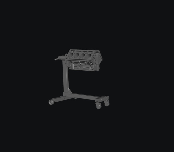 SMFD057 Engine Block on Engine Stand 1:32 Scale