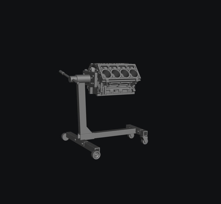 SMFD057 Engine Block on Engine Stand 1:32 Scale