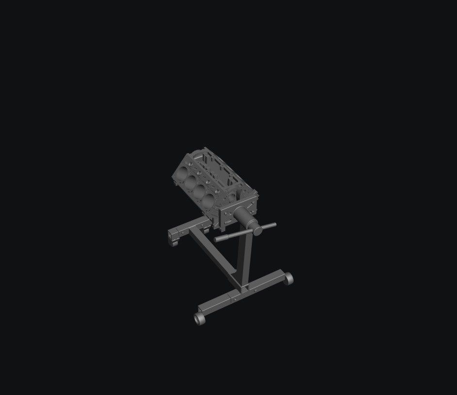 SMFD057 Engine Block on Engine Stand 1:32 Scale