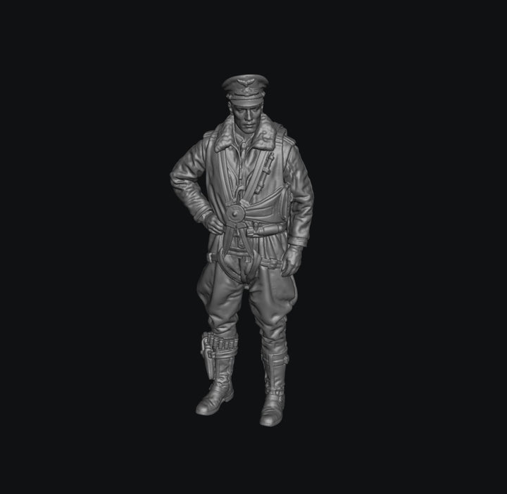 SW5042 WW2 German Fighter Pilot Standing A