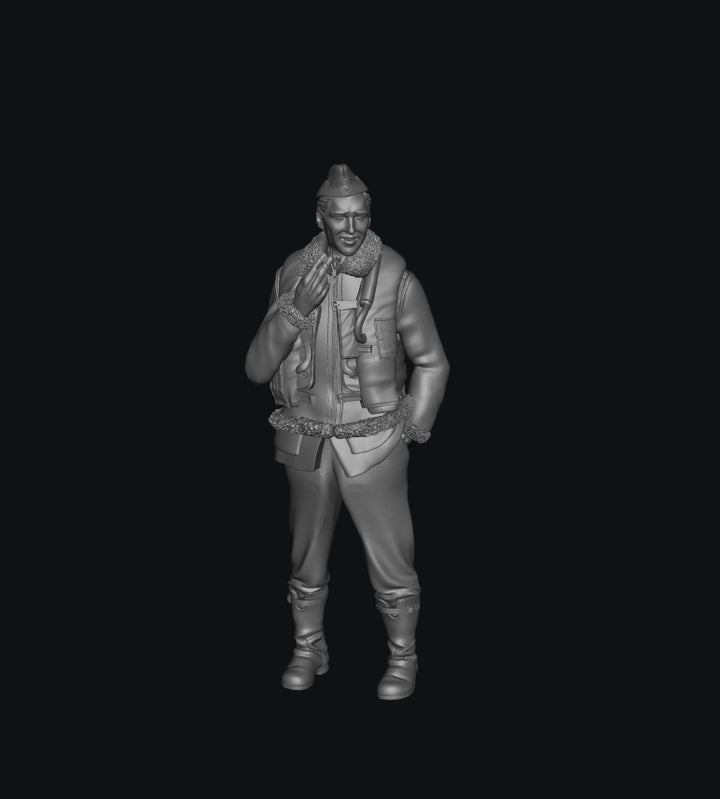 SMF1154 WW2 RAF Pilot Smoking A