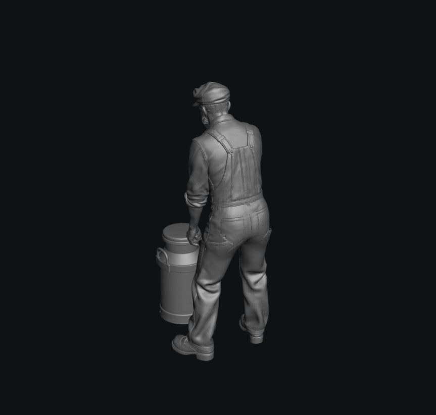 SMF9625 Dairy Worker and milk Churn