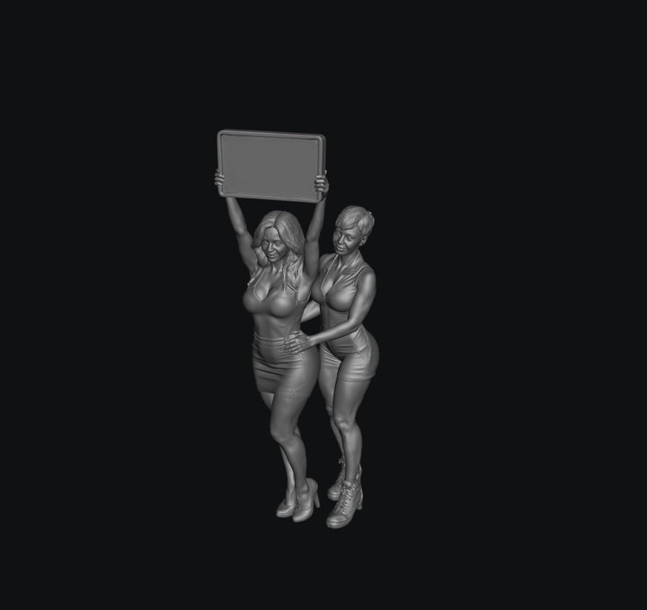 WOSC029 - Queens of the Grid - Ava Blake &amp; Scarlett James - Holding Sign