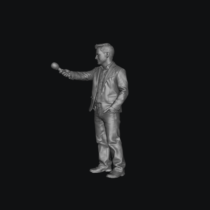 WOSC030 - Broadcast &amp; Media Crew - Male Interview Reporter