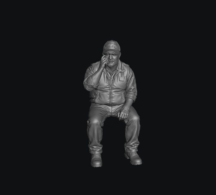 SW5136 Sitting Male Tractor Driver 1