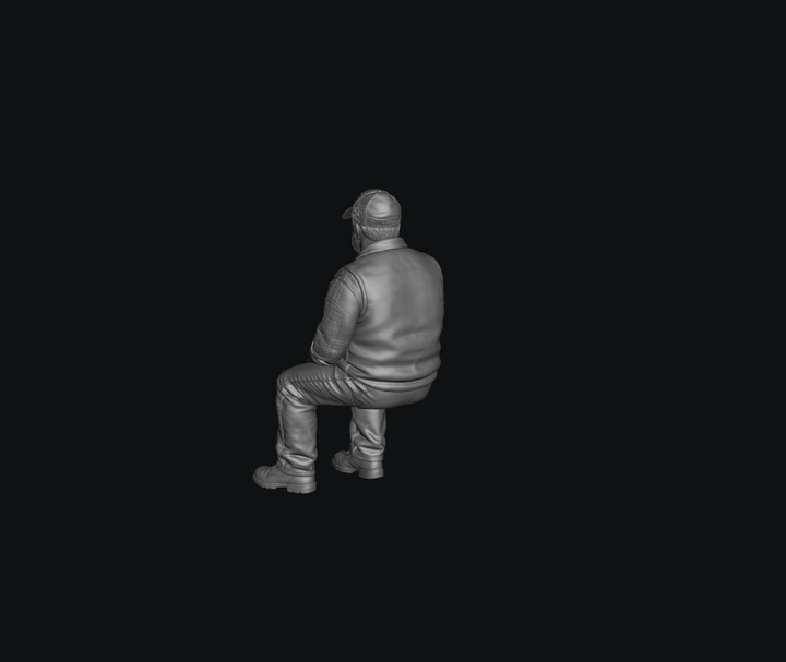 SW5136 Sitting Male Tractor Driver 1
