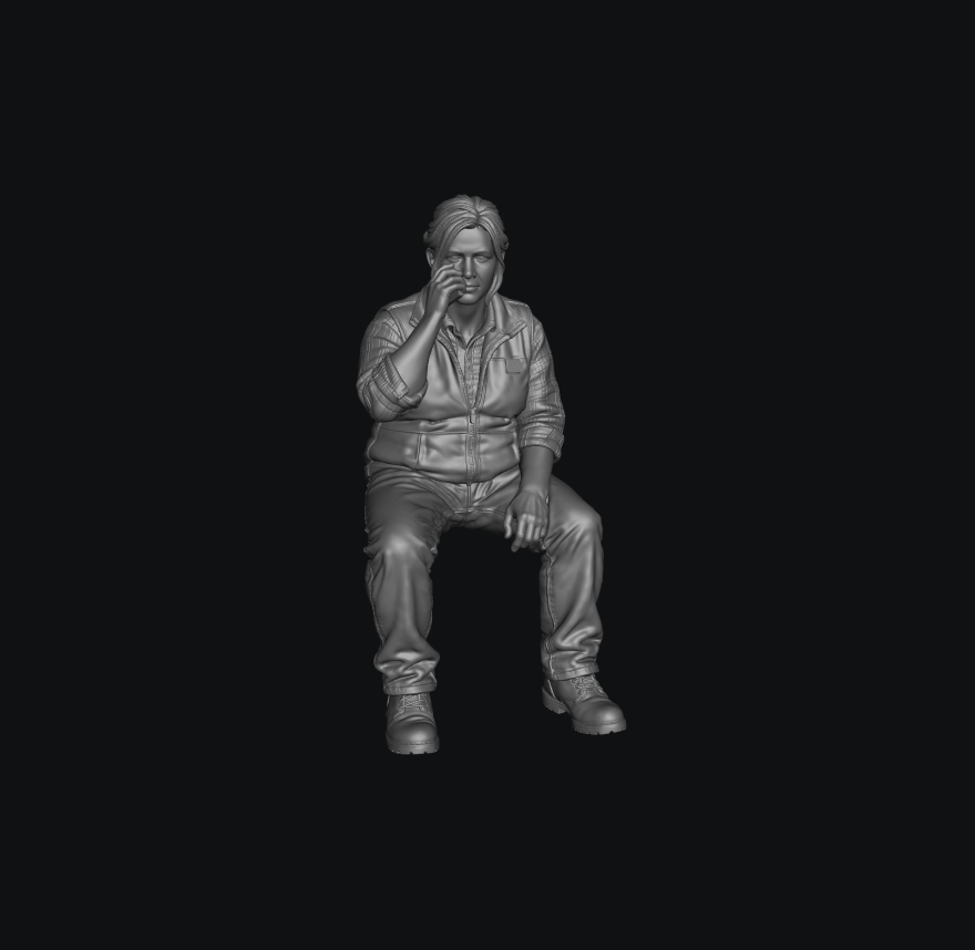 SW5136 Sitting Female Tractor Driver 2