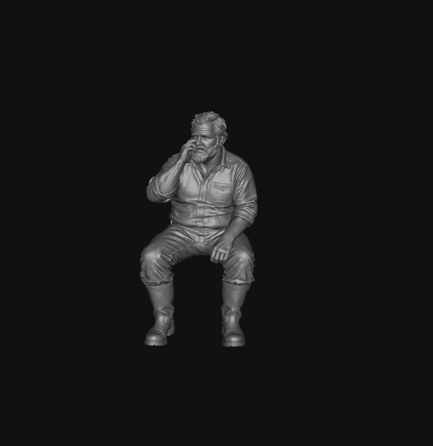 SW5136 Sitting Male Tractor Driver 3