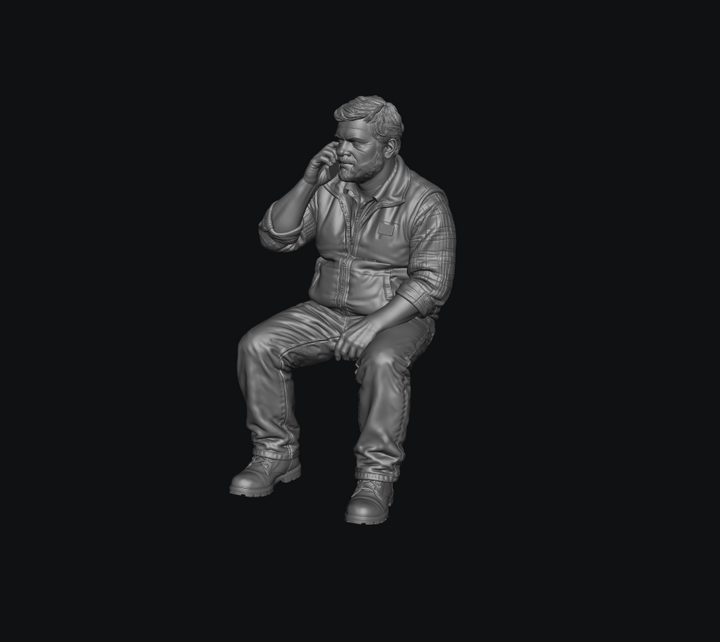 SMF5136 Sitting Male Tractor Driver 4