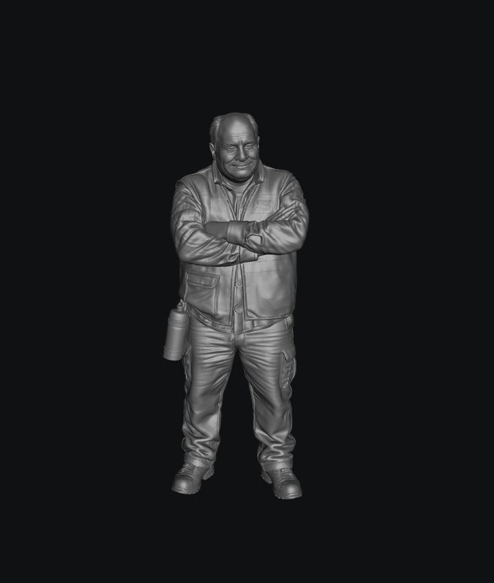 Painted-012 - Trackside Rally Crew - The Veteran Marshal (Male)