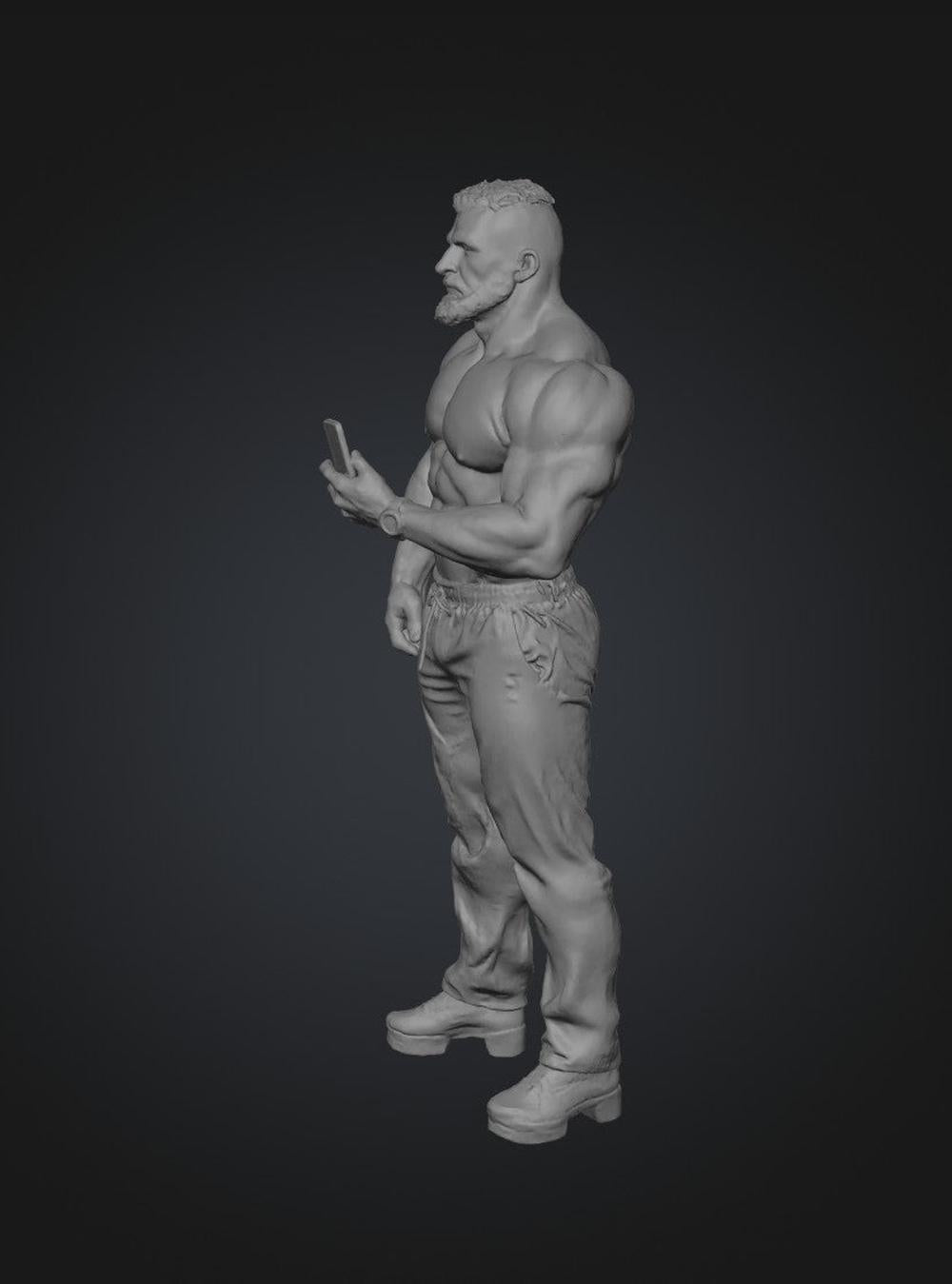 SW9294 Beach Muscle Man with Phone