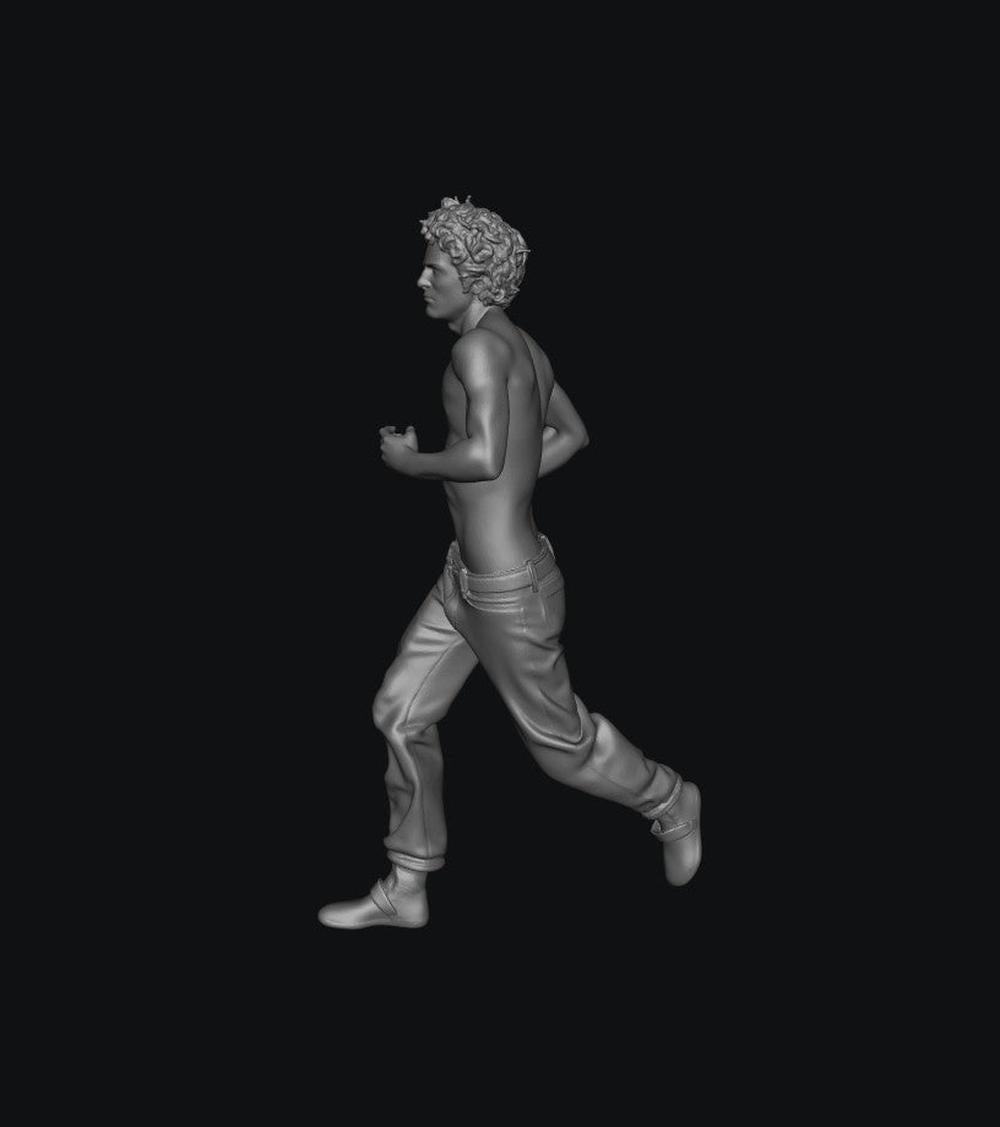 SW9292 Topless Male Running