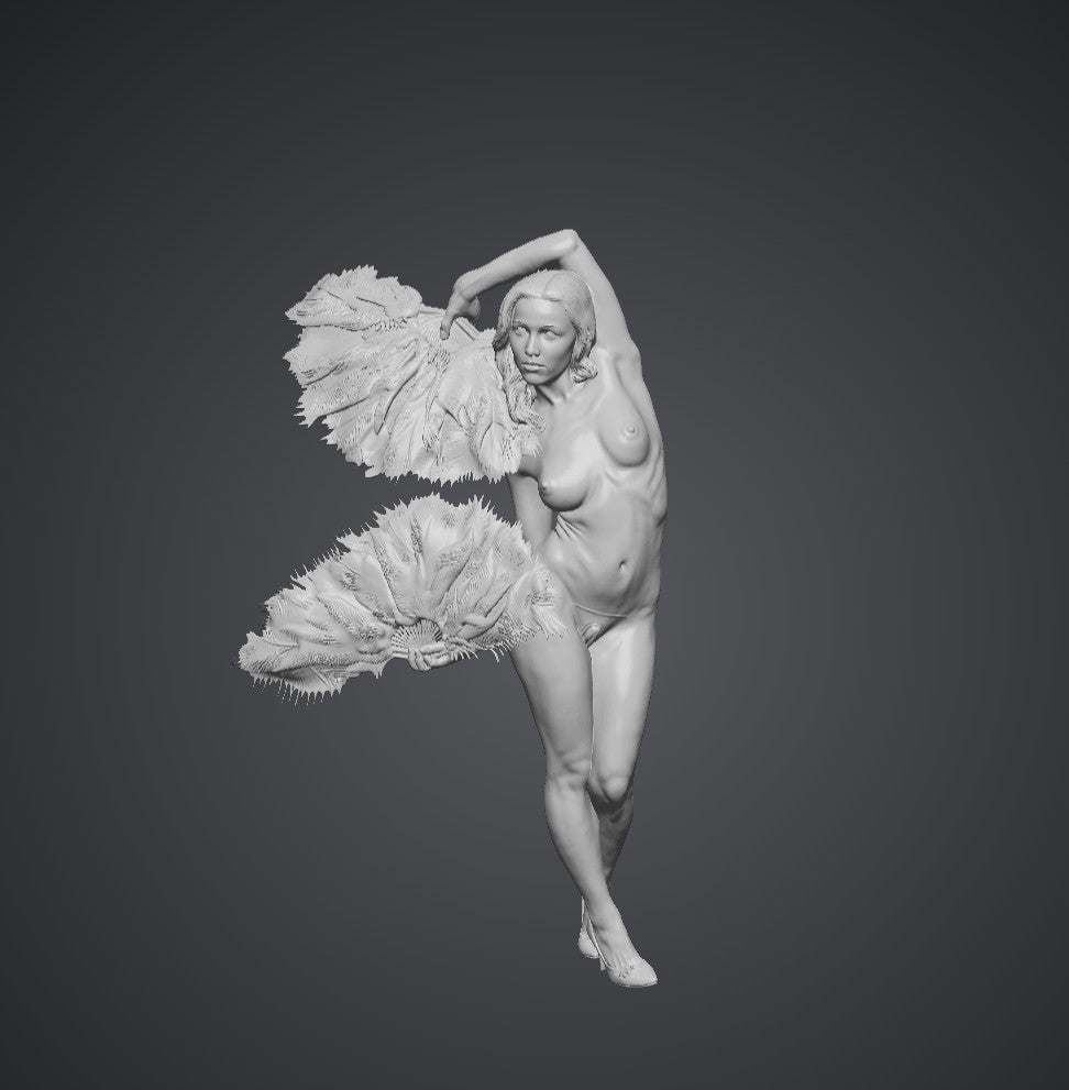 Painted-2204 Nude Burlesque Dancer